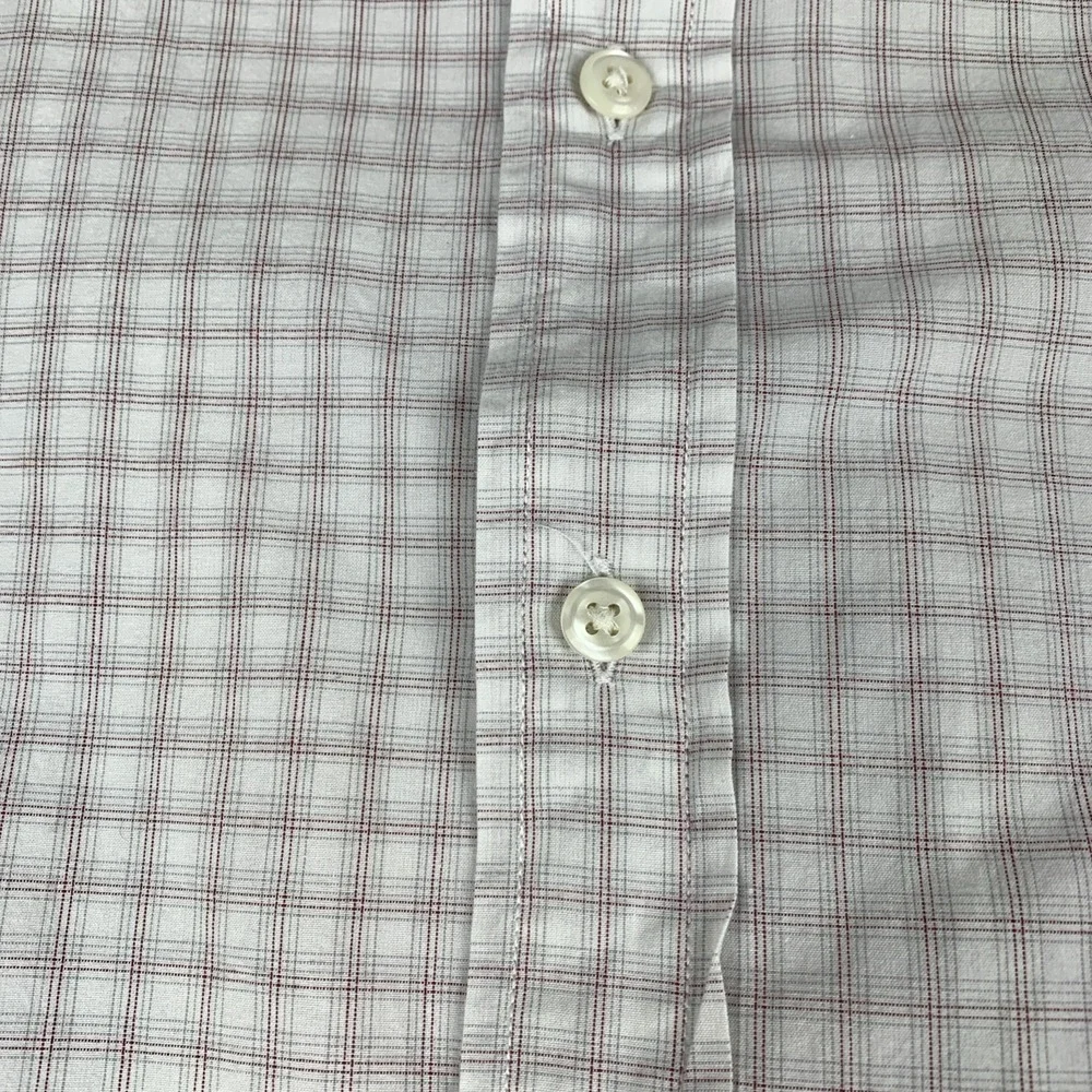 Polo‎ Jeans Co Ralph Lauren Mens Medium Plaid Short Sleeve Button Down Shirt Red